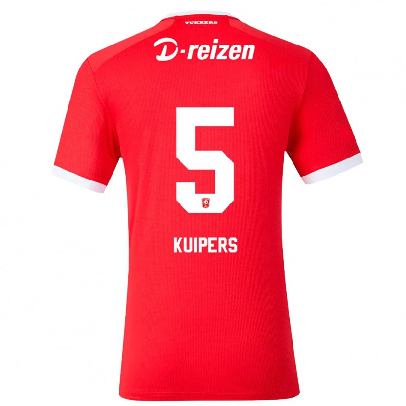 Danxen Kinderen Bas Kuipers #5 Rood Wit Thuisshirt Thuistenue 2026/27 T-Shirt België