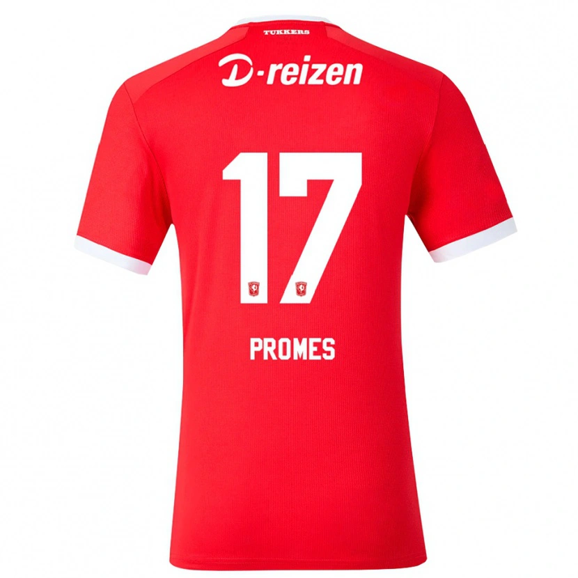 Danxen Kinderen Rodrigo Promes #17 Rood Wit Thuisshirt Thuistenue 2026/27 T-Shirt België