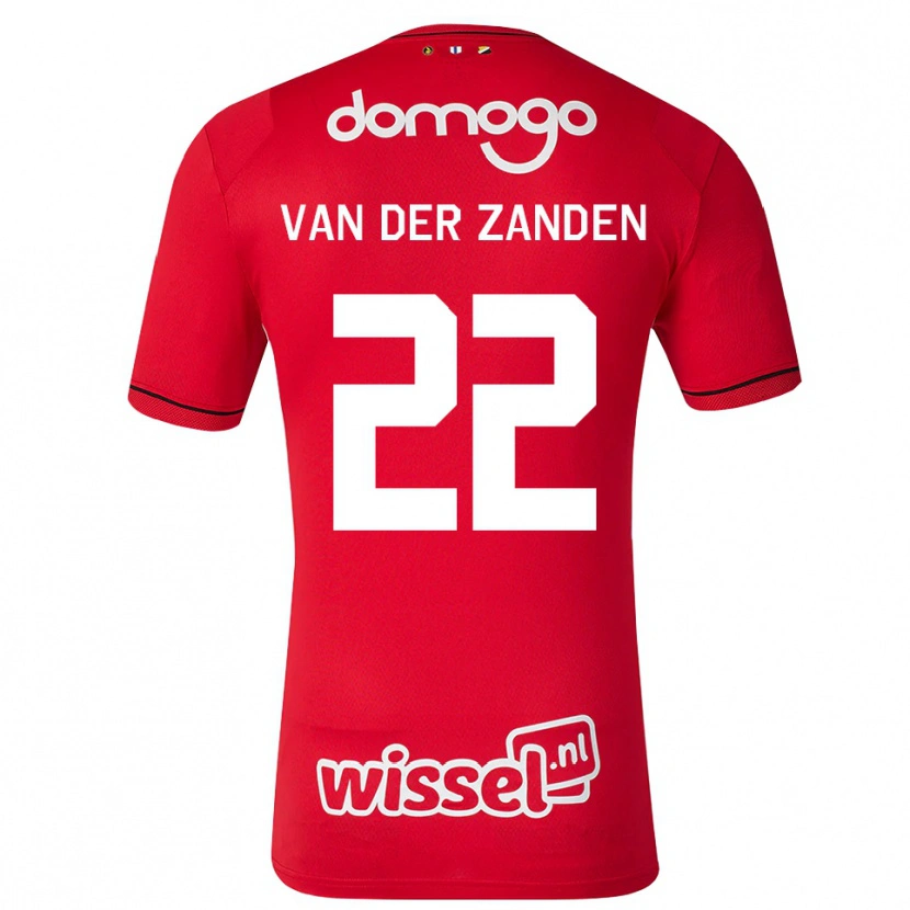 Danxen Kinderen Ilse Van Der Zanden #22 Rood Wit Zwart Thuisshirt Thuistenue 2026/27 T-Shirt België