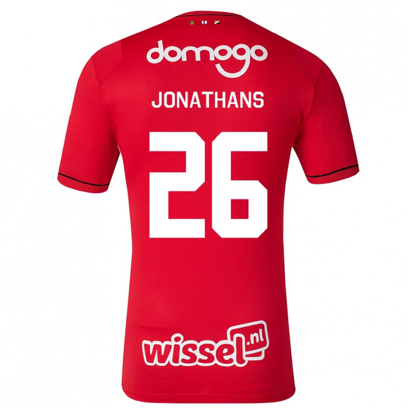 Danxen Kinderen Miliano Jonathans #26 Rood Wit Zwart Thuisshirt Thuistenue 2026/27 T-Shirt België