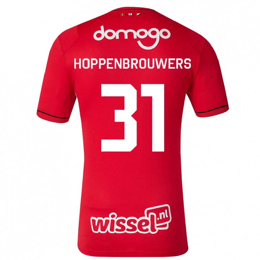 Danxen Kinderen Mike Hoppenbrouwers #31 Rood Wit Zwart Thuisshirt Thuistenue 2026/27 T-Shirt België