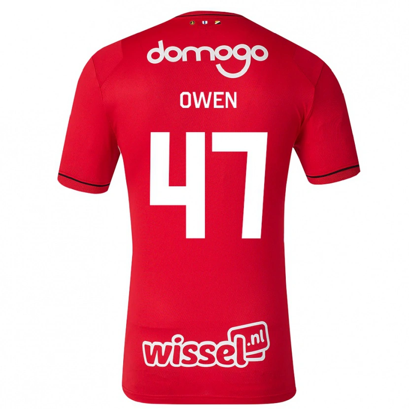 Danxen Kinderen Emmanuel Chigozie Owen #47 Rood Wit Zwart Thuisshirt Thuistenue 2026/27 T-Shirt België