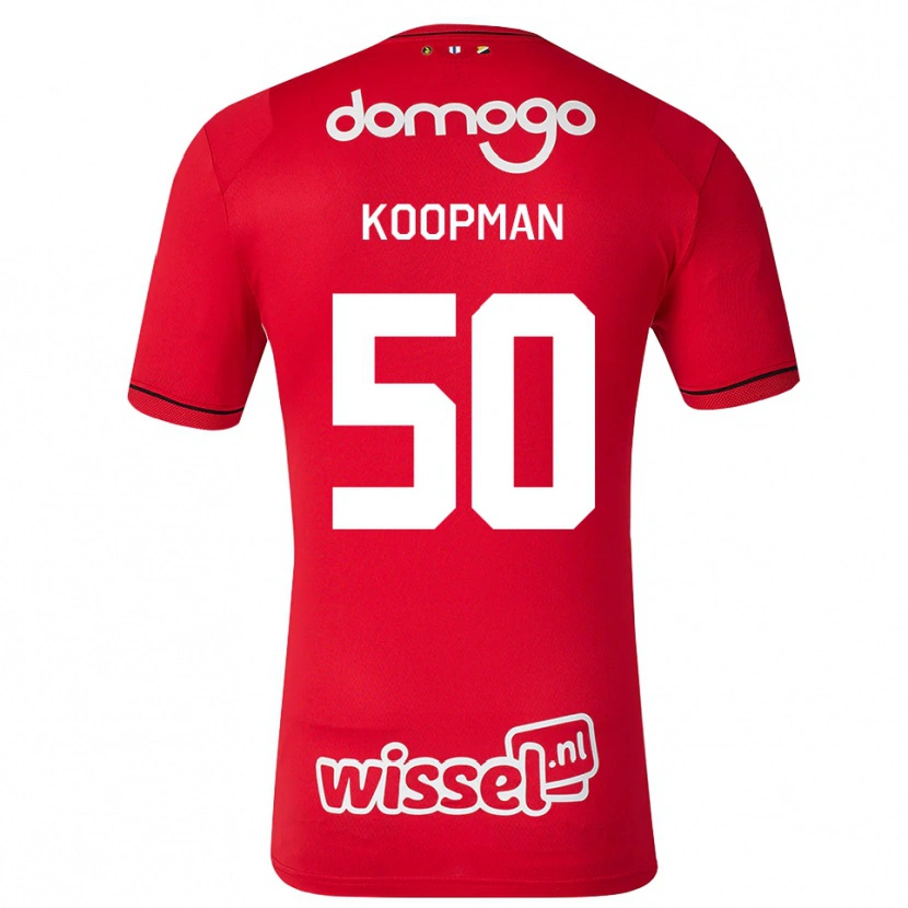 Danxen Kinderen Kyra Koopman #50 Rood Wit Zwart Thuisshirt Thuistenue 2026/27 T-Shirt België