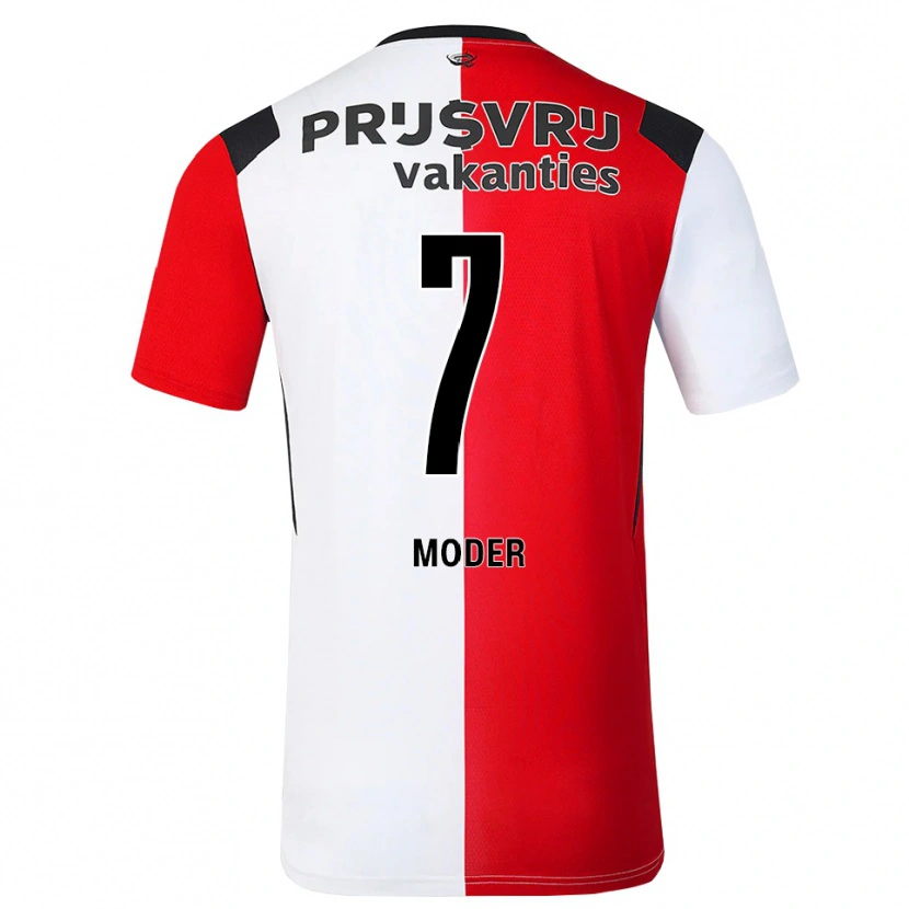 Danxen Kinderen Jakub Moder #7 Rood Wit Zwart Thuisshirt Thuistenue 2026/27 T-Shirt België