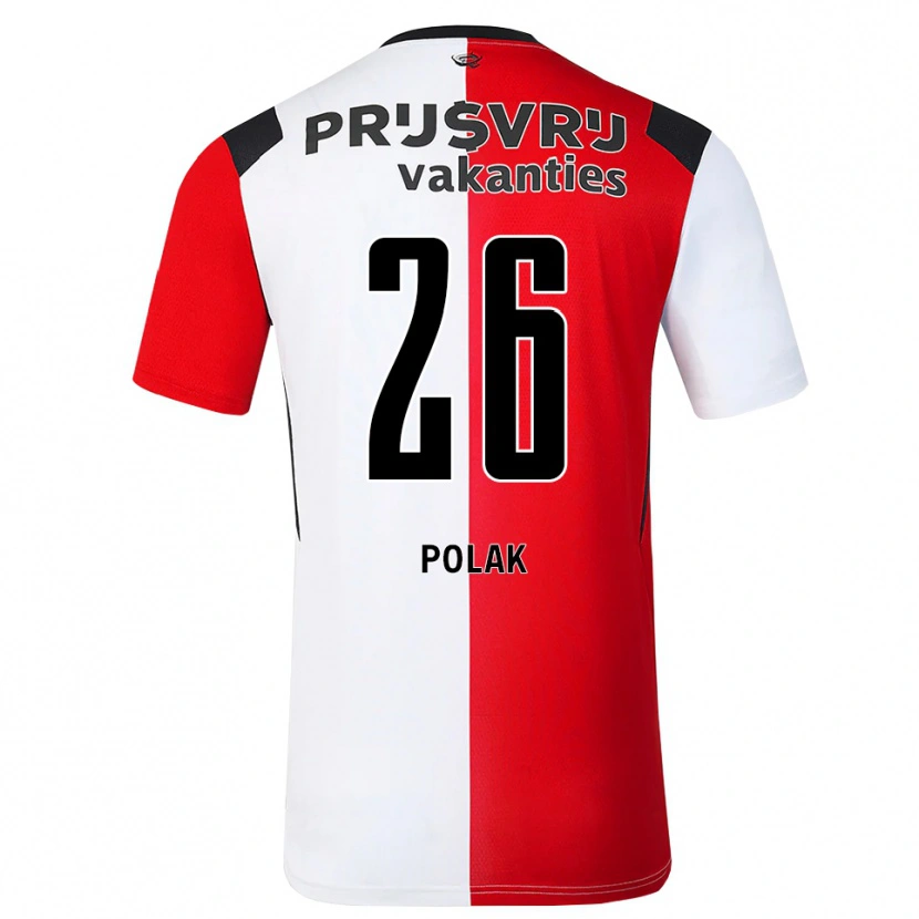 Danxen Kinderen Gio Polak #26 Rood Wit Zwart Thuisshirt Thuistenue 2026/27 T-Shirt België
