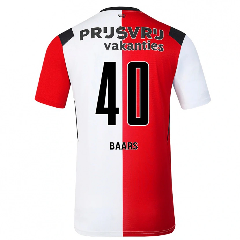 Danxen Kinderen Guus Baars #40 Rood Wit Zwart Thuisshirt Thuistenue 2026/27 T-Shirt België