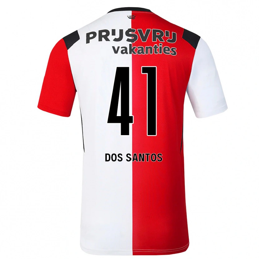 Danxen Kinderen Giuliany Ben-David Dos Santos #41 Rood Wit Zwart Thuisshirt Thuistenue 2026/27 T-Shirt België