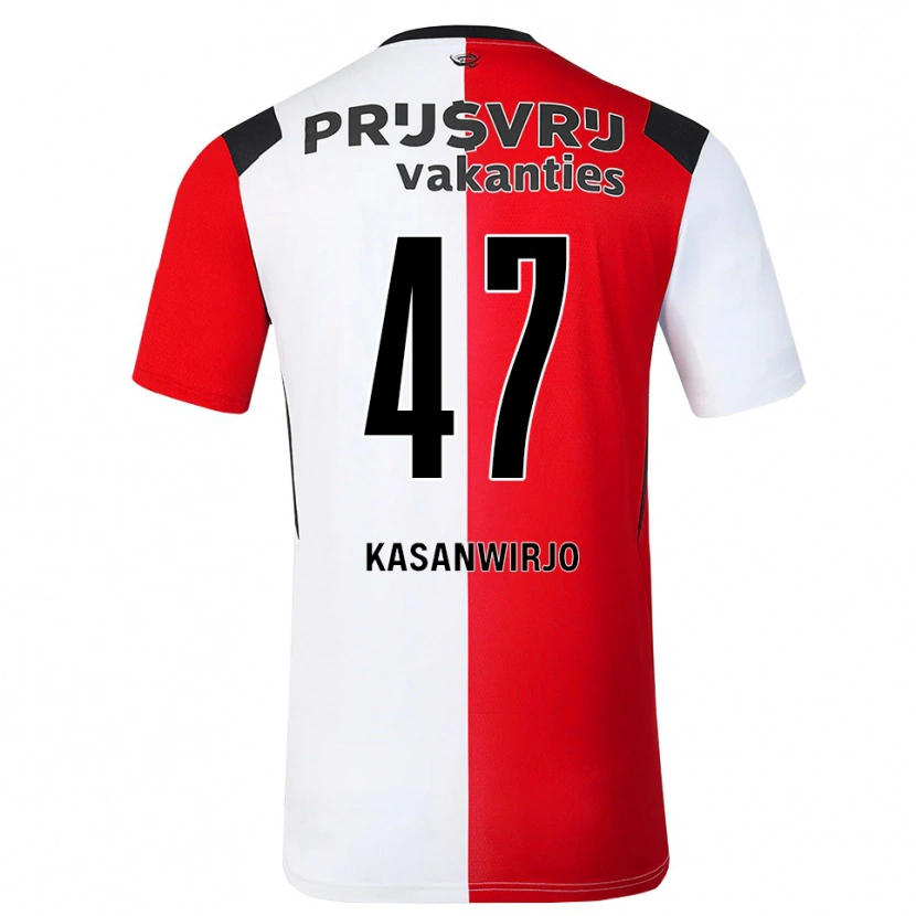 Danxen Kinderen Neraysho Kasanwirjo #47 Rood Wit Zwart Thuisshirt Thuistenue 2026/27 T-Shirt België