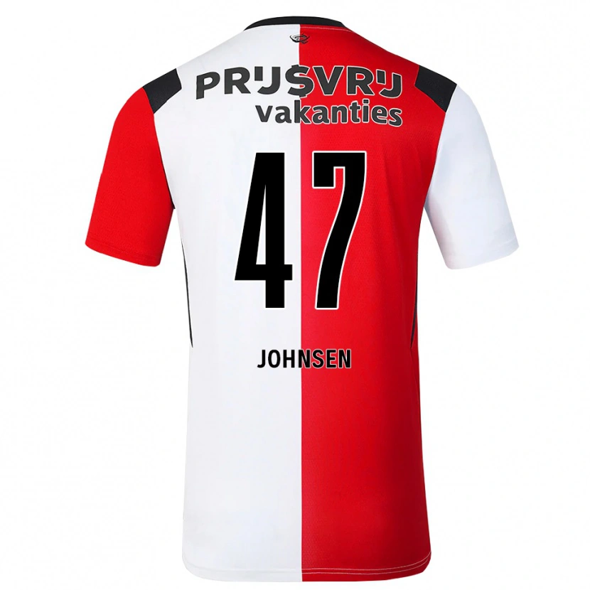 Danxen Kinderen Mikael Torset Johnsen #47 Rood Wit Zwart Thuisshirt Thuistenue 2026/27 T-Shirt België