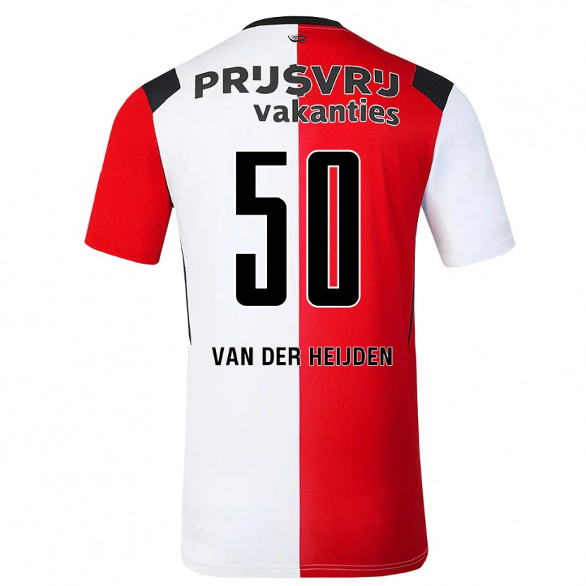 Danxen Kinderen Delano Van Der Heijden #50 Rood Wit Zwart Thuisshirt Thuistenue 2026/27 T-Shirt België