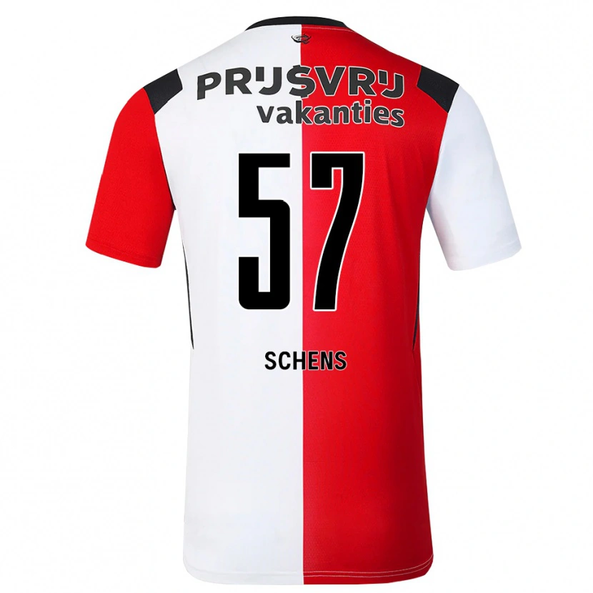 Danxen Kinderen Twan Schens #57 Rood Wit Zwart Thuisshirt Thuistenue 2026/27 T-Shirt België