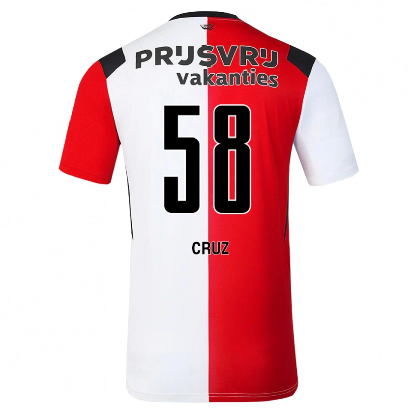 Danxen Kinderen Marley Cruz #58 Rood Wit Zwart Thuisshirt Thuistenue 2026/27 T-Shirt België