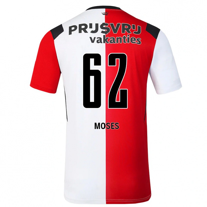 Danxen Kinderen Troy Moses #62 Rood Wit Zwart Thuisshirt Thuistenue 2026/27 T-Shirt België