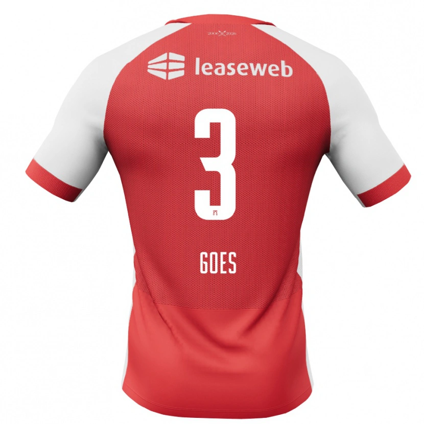 Danxen Kinderen Wouter Goes #3 Rood Wit Zwart Thuisshirt Thuistenue 2026/27 T-Shirt België