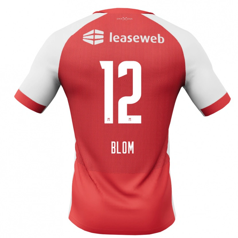 Danxen Kinderen Robin Blom #12 Rood Wit Zwart Thuisshirt Thuistenue 2026/27 T-Shirt België