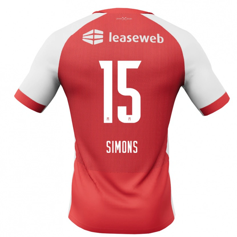 Danxen Kinderen Saviola Simons #15 Rood Wit Zwart Thuisshirt Thuistenue 2026/27 T-Shirt België