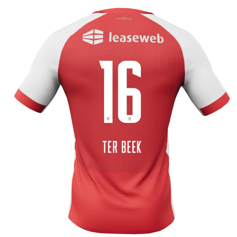 Danxen Kinderen Kai Ter Beek #16 Rood Wit Zwart Thuisshirt Thuistenue 2026/27 T-Shirt België