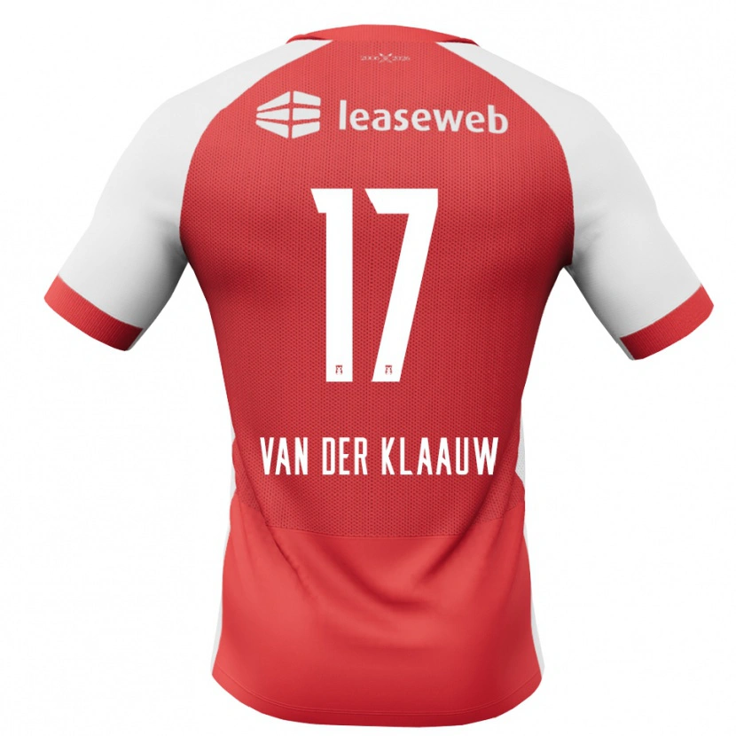 Danxen Kinderen Deacon Van Der Klaauw #17 Rood Wit Zwart Thuisshirt Thuistenue 2026/27 T-Shirt België