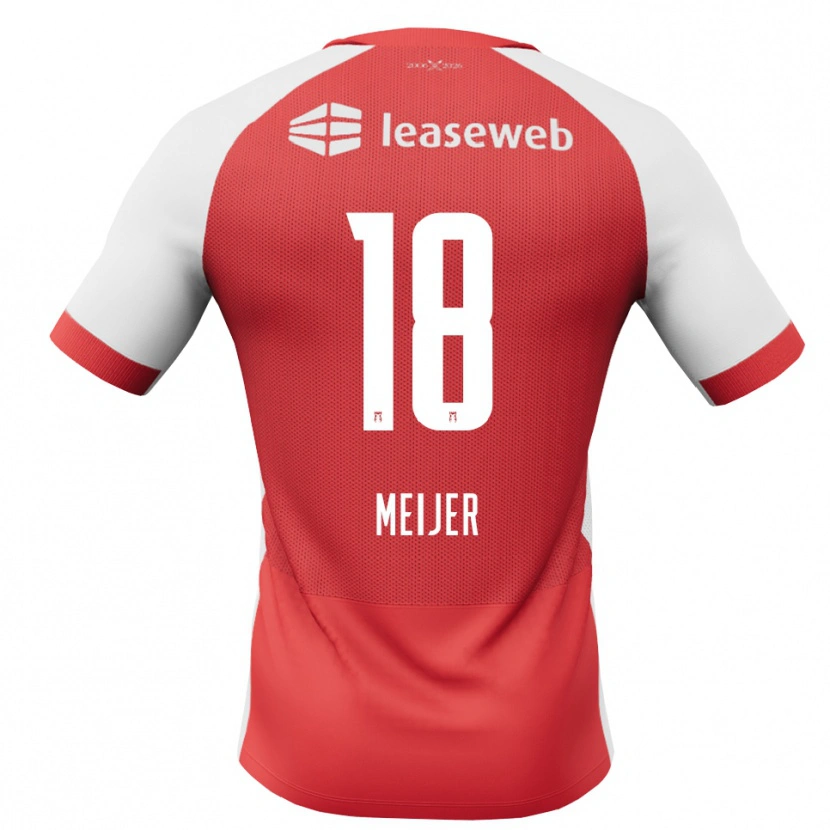 Danxen Kinderen Noah Meijer #18 Rood Wit Zwart Thuisshirt Thuistenue 2026/27 T-Shirt België