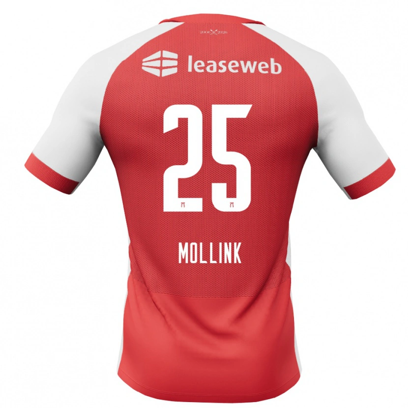 Danxen Kinderen Yaël Mollink #25 Rood Wit Zwart Thuisshirt Thuistenue 2026/27 T-Shirt België