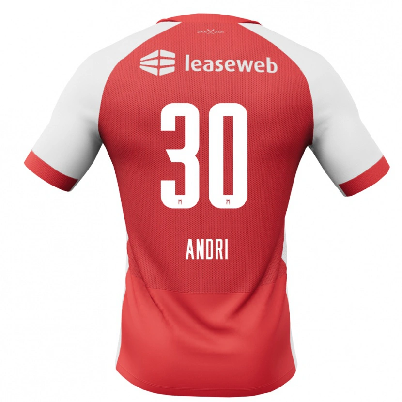 Danxen Kinderen Markús Andri Daníelsson Martin #30 Rood Wit Zwart Thuisshirt Thuistenue 2026/27 T-Shirt België