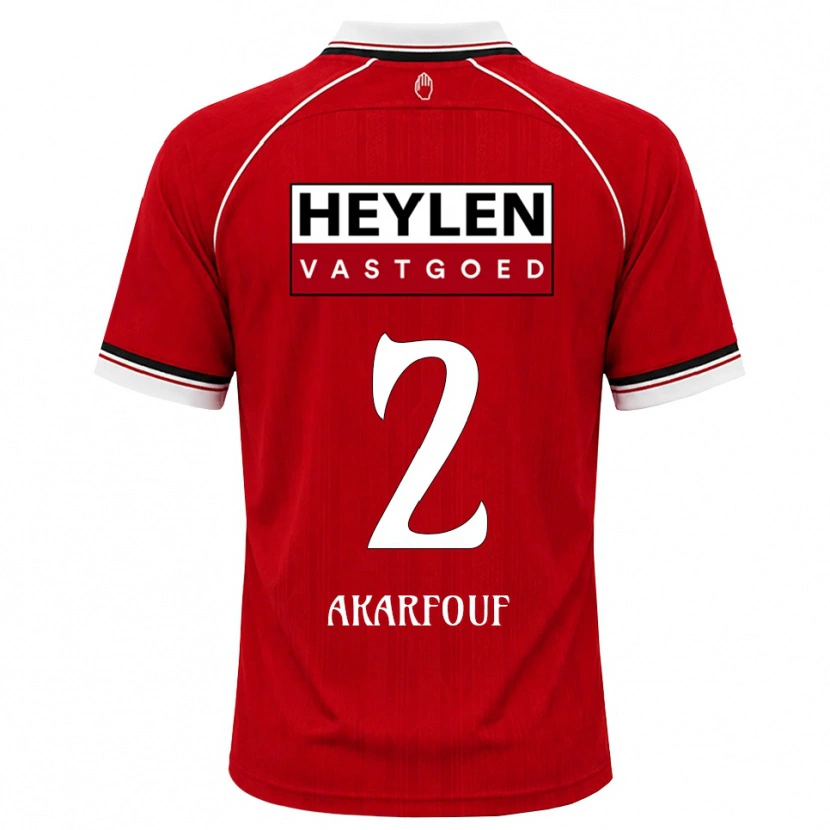 Danxen Kinderen Hamza Akarfouf #2 Rood Wit Zwart Thuisshirt Thuistenue 2026/27 T-Shirt België