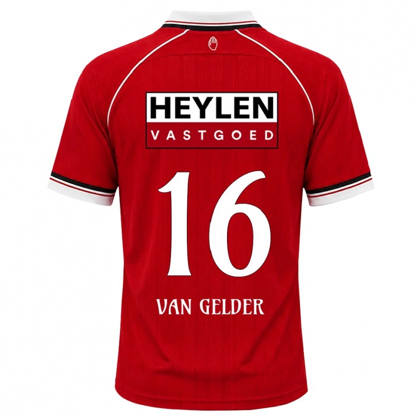 Danxen Kinderen Louie Van Gelder #16 Rood Wit Zwart Thuisshirt Thuistenue 2026/27 T-Shirt België