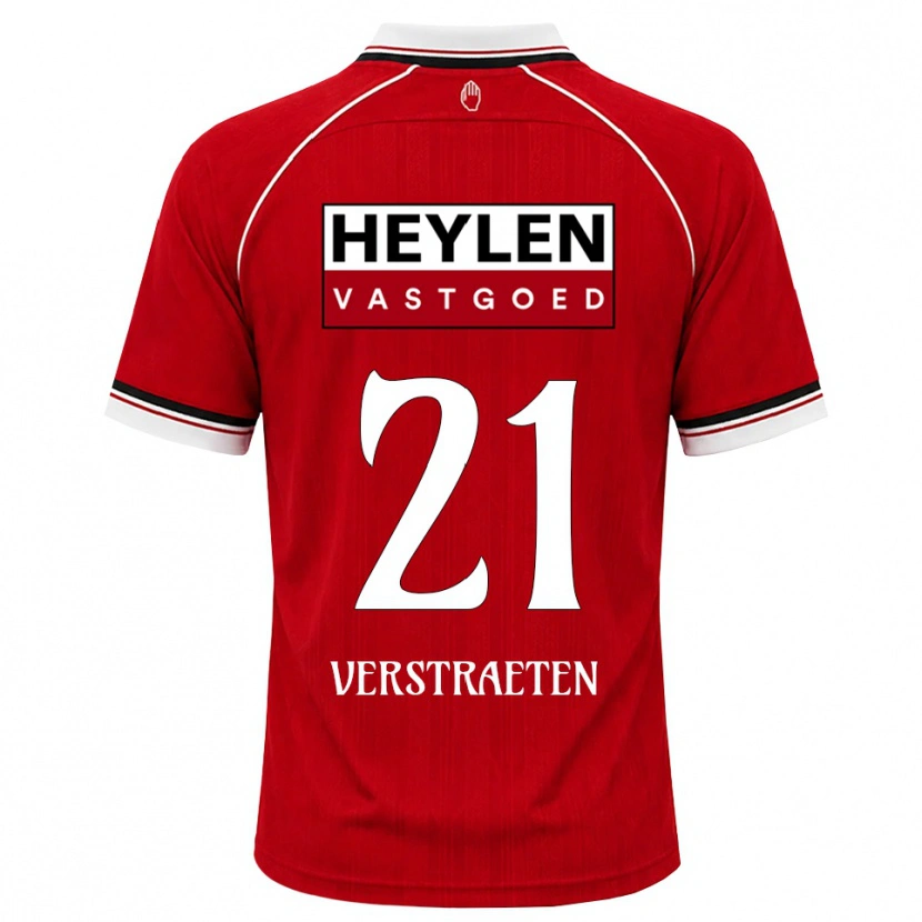 Danxen Kinderen Andreas Verstraeten #21 Rood Wit Zwart Thuisshirt Thuistenue 2026/27 T-Shirt België