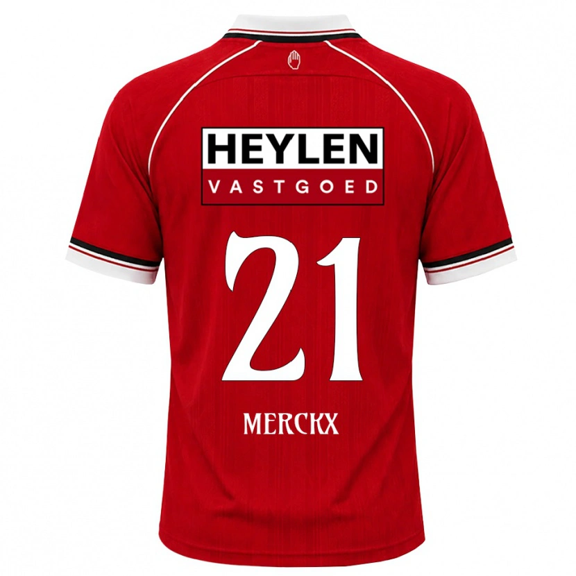 Danxen Kinderen Matti Merckx #21 Rood Wit Zwart Thuisshirt Thuistenue 2026/27 T-Shirt België