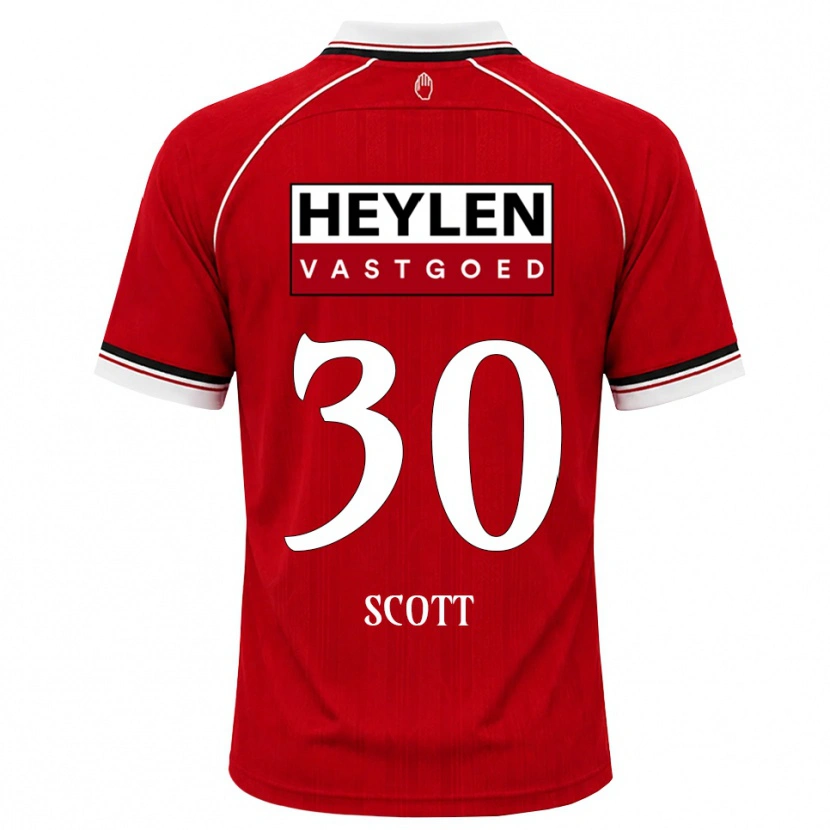 Danxen Kinderen Christopher Scott #30 Rood Wit Zwart Thuisshirt Thuistenue 2026/27 T-Shirt België