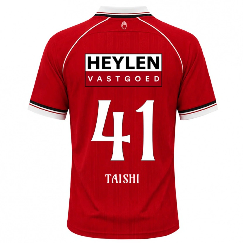 Danxen Kinderen Taishi Brandon Nozawa #41 Rood Wit Zwart Thuisshirt Thuistenue 2026/27 T-Shirt België