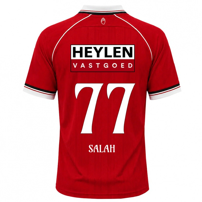 Danxen Kinderen Ibrahim Salah #77 Rood Wit Zwart Thuisshirt Thuistenue 2026/27 T-Shirt België