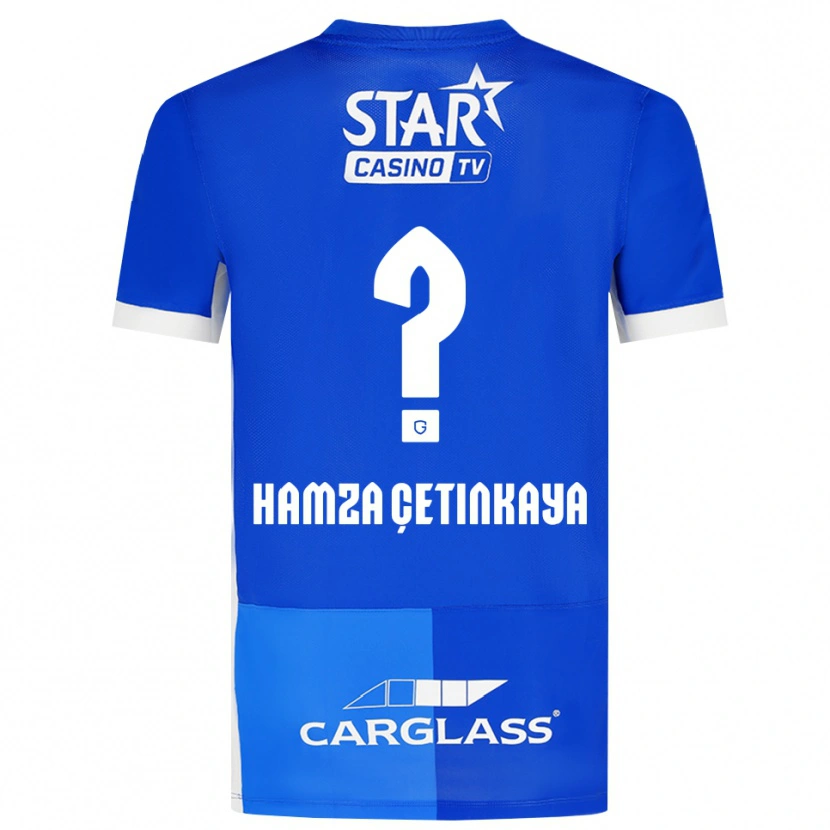 Danxen Kinderen Ayaz Hamza Çetinkaya #0 Mediumblauw Koninklijkblauw Wit Thuisshirt Thuistenue 2026/27 T-Shirt België