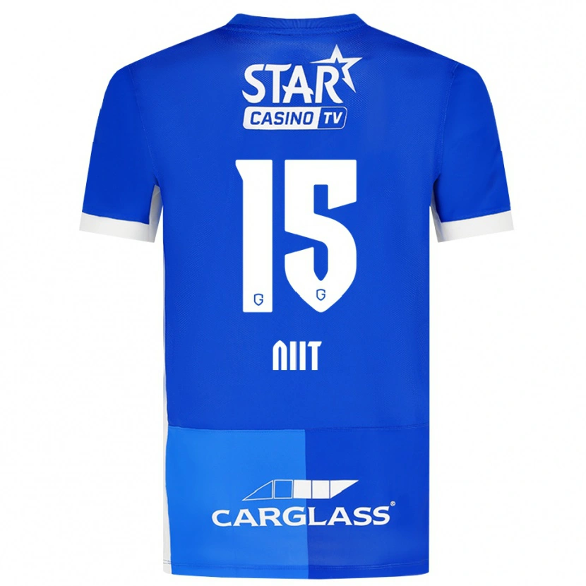 Danxen Kinderen Eva-Maria Niit #15 Mediumblauw Koninklijkblauw Wit Thuisshirt Thuistenue 2026/27 T-Shirt België