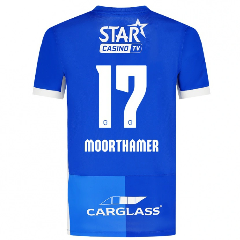 Danxen Kinderen Tinus Moorthamer #17 Mediumblauw Koninklijkblauw Wit Thuisshirt Thuistenue 2026/27 T-Shirt België