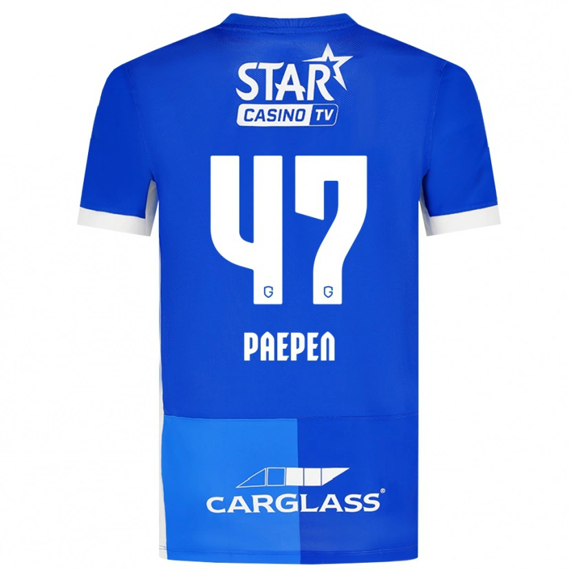 Danxen Kinderen Sam Paepen #47 Mediumblauw Koninklijkblauw Wit Thuisshirt Thuistenue 2026/27 T-Shirt België
