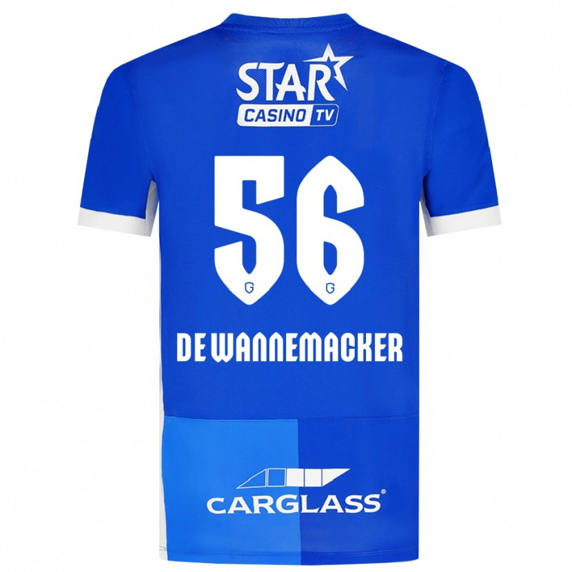Danxen Kinderen August De Wannemacker #56 Mediumblauw Koninklijkblauw Wit Thuisshirt Thuistenue 2026/27 T-Shirt België