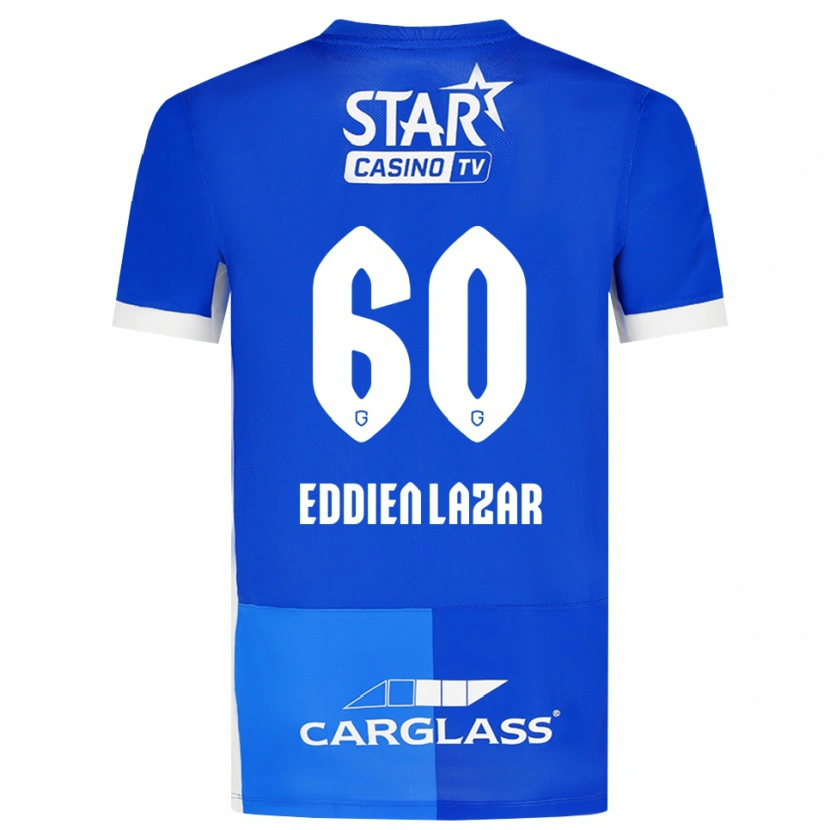 Danxen Kinderen Saif Eddien Lazar #60 Mediumblauw Koninklijkblauw Wit Thuisshirt Thuistenue 2026/27 T-Shirt België