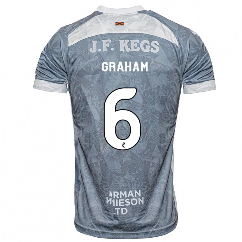 Danxen Kinderen Ross Graham #6 Lichtleigrijs Uitshirt Uittenue 2026/27 T-Shirt België