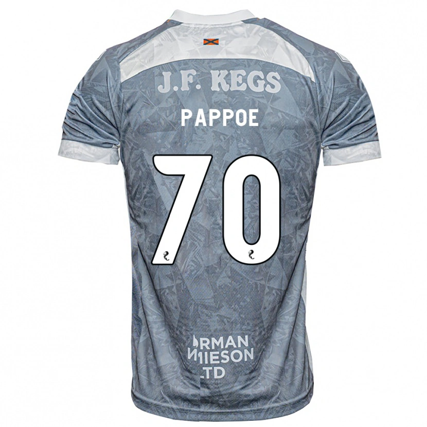 Danxen Kinderen Isaac Pappoe #70 Lichtleigrijs Uitshirt Uittenue 2026/27 T-Shirt België