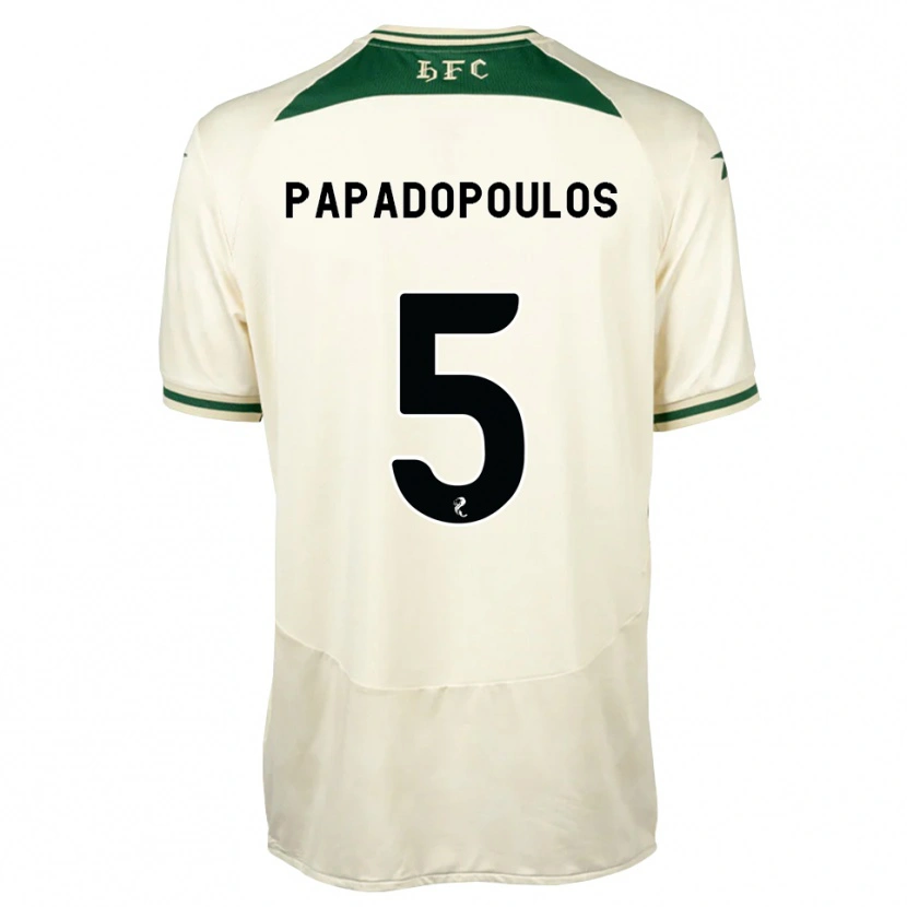 Danxen Kinderen Stacey Papadopoulos #5 Wit Bosgroen Uitshirt Uittenue 2026/27 T-Shirt België