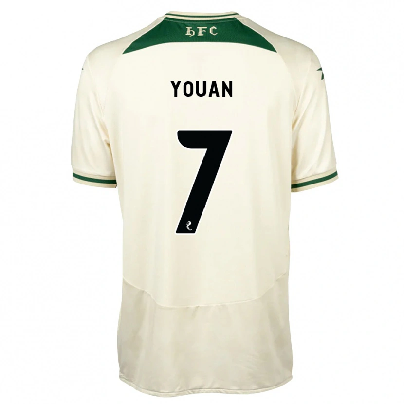 Danxen Kinderen Élie Youan #7 Wit Bosgroen Uitshirt Uittenue 2026/27 T-Shirt België