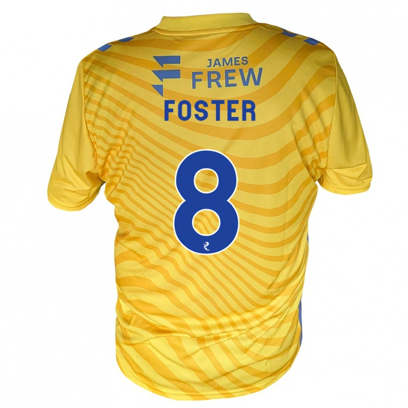 Danxen Kinderen Logan Foster #8 Koningsblauw Geel Uitshirt Uittenue 2026/27 T-Shirt België