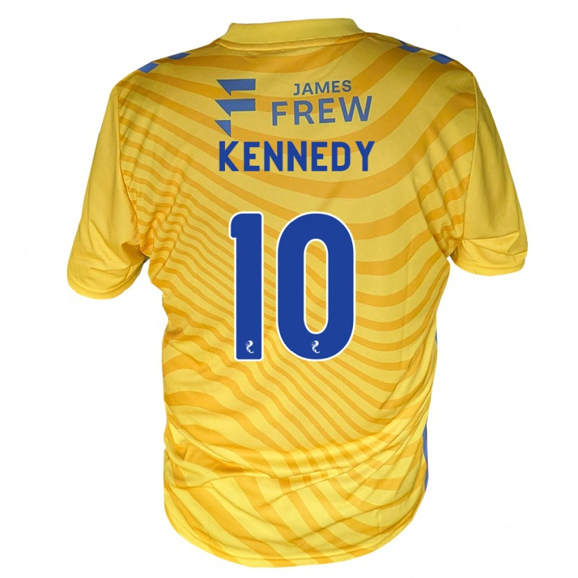 Danxen Kinderen Matty Kennedy #10 Koningsblauw Geel Uitshirt Uittenue 2026/27 T-Shirt België