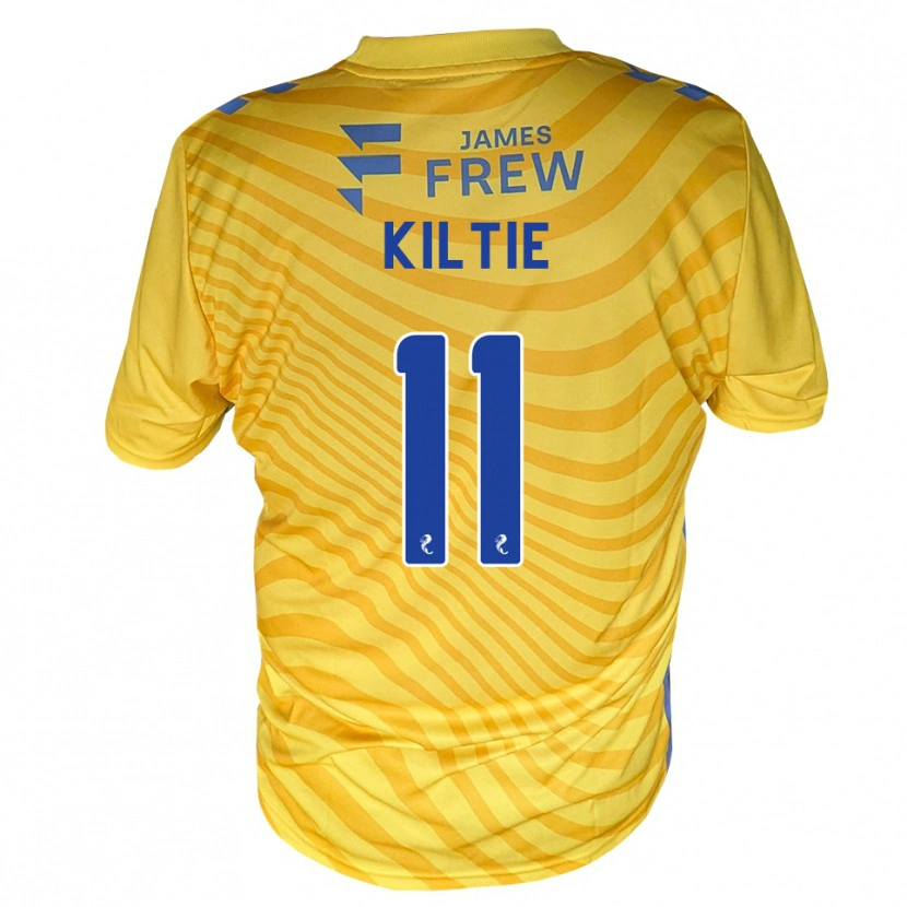 Danxen Kinderen Greg Kiltie #11 Koningsblauw Geel Uitshirt Uittenue 2026/27 T-Shirt België