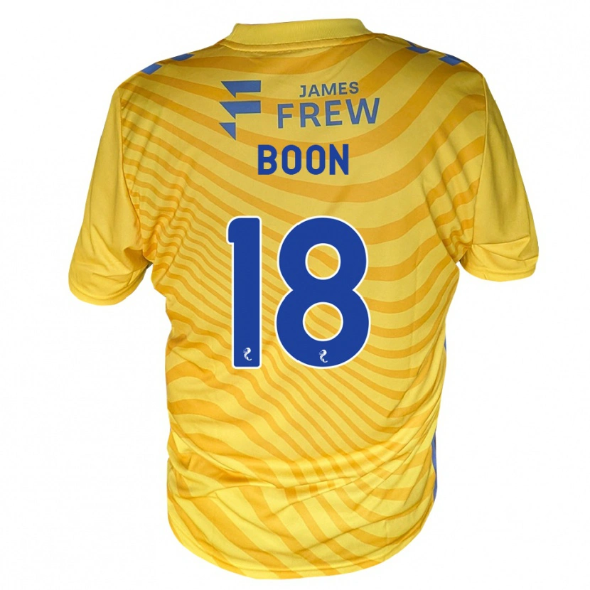 Danxen Kinderen Aiden Boon #18 Koningsblauw Geel Uitshirt Uittenue 2026/27 T-Shirt België