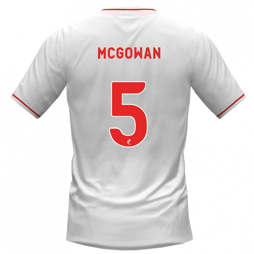 Danxen Kinderen Ryan Mcgowan #5 Wit Rood Uitshirt Uittenue 2026/27 T-Shirt België