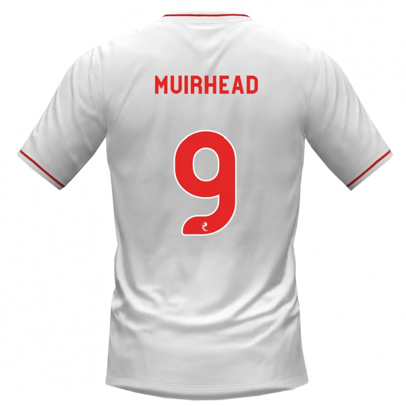 Danxen Kinderen Robbie Muirhead #9 Wit Rood Uitshirt Uittenue 2026/27 T-Shirt België