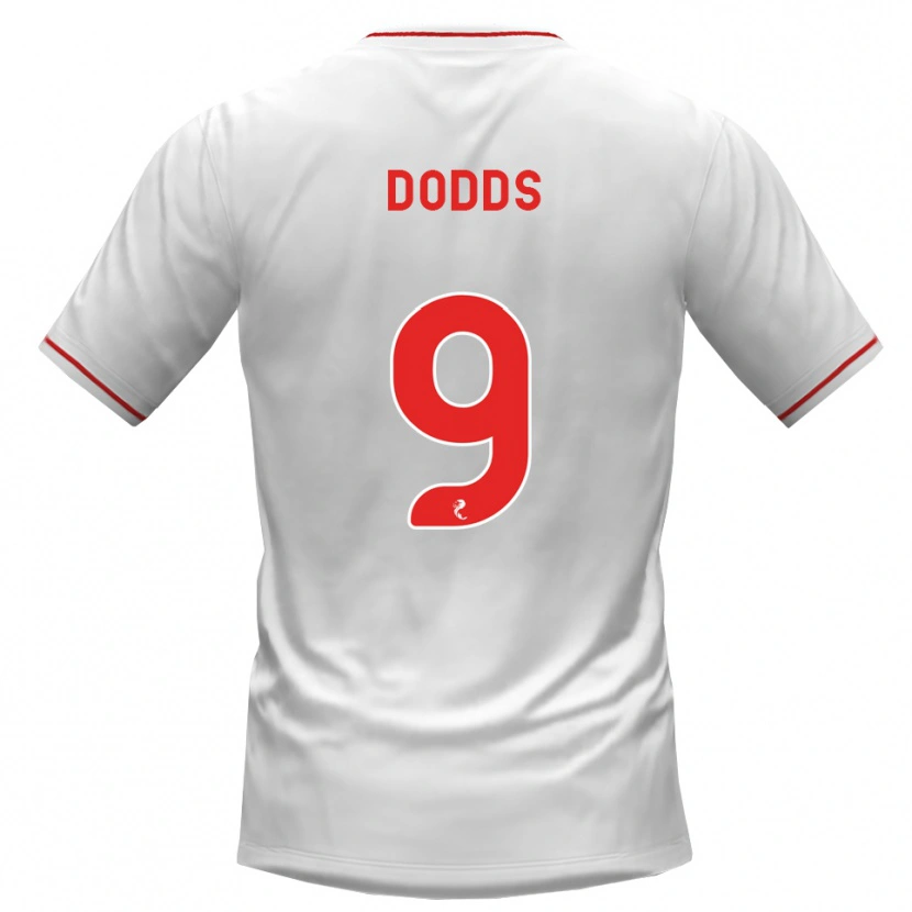 Danxen Kinderen Jen Dodds #9 Wit Rood Uitshirt Uittenue 2026/27 T-Shirt België