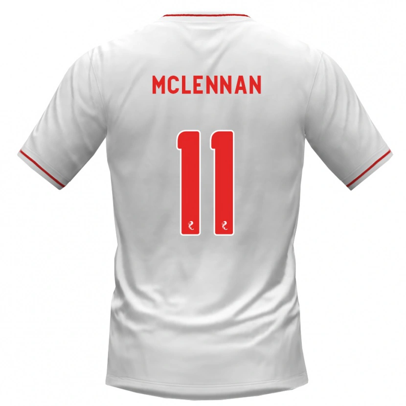 Danxen Kinderen Connor Mclennan #11 Wit Rood Uitshirt Uittenue 2026/27 T-Shirt België